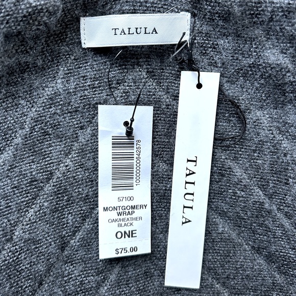 Aritzia Talula | Montgomery Wrap | Oak Heather Black | Sz: ONE | NWT - Picture 3 of 4